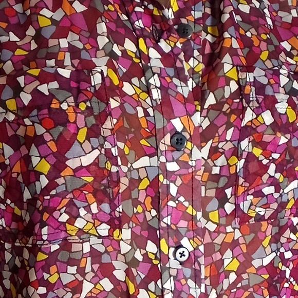Colorful, Sheer Liz Claiborne Blouse, size medium - Picture 2 of 9